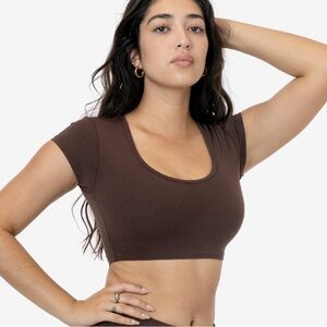 Los Angeles Apparel GARMENT DYE MICRO CROP TEE *excellent condition